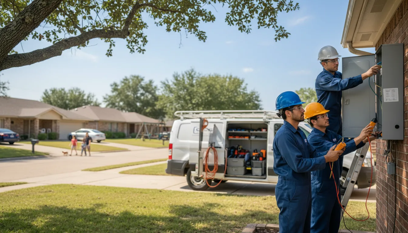 Certified electrician providing emergency electrical services in Fanshawe, OK